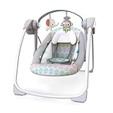 Bright Starts Whimsical Wild automatische Babyschaukel, zusammenklappbar, mit 6...
