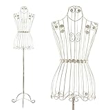PrimoLiving Metall Schneiderpuppe Bella Donna in Antik-Weiß - Vintage...