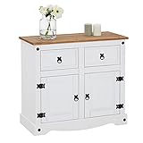 Kommode CAMPO Sideboard Buffetschrank Geschirrschrank Kiefer massiv mit 2...