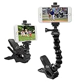 Suptig Handyhalterung, Schwanenhals-Halterung, Handy-Klemmclip für Stange,...