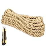 Juteseil 20 Mm 10 M, 4-SträNge Natürliches Dekoseil, Dickes Juteseil...