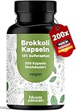 Brokkoli Kapseln - 200x Sulforaphan Hochdosiert - 1000mg pro Tagesportion -...