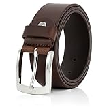 LINDENMANN Vollledergürtel aus Büffelleder, 40 mm Breit, Kürzbar,...