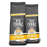 Der-Franz Crema Kaffee, Intensität 4/5, 100% Arabica, gemahlen, 2 x 500 g