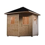 Artsauna Gartensauna Eldur mit 8 kW Ofen, Beleuchtung & Zubehör - Saunahaus aus...