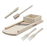 Holzfee Krauthobel Set Holz Gemüsehobel Gurkenhobel 56 x 19 cm Buchenholz +...