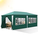 Izrielar Pavillon 3x6m Wasserdicht mit 6 Seitenteilen und Fenstern Gartenzelt...