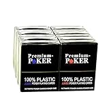12 X PREMIUM CASINO POKER KARTEN POKERKARTEN 100 PROZENT PLASTIK -GROSSER INDEX...