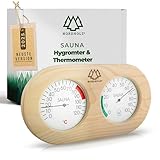 NORDHOLZ® Sauna Thermometer Hygrometer 2in1 - Zuverlässig & genau für die...