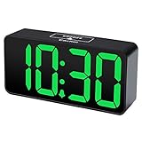 Eachui LED Wecker Digital mit USB-Ladeanschluss, Große Ziffern Display,...