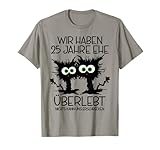 25 Jahre Verheiratet Silberhochzeit 25 Hochzeitstag T-Shirt