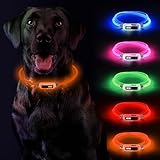 Leuchthalsband Hund Yordawn LED Hundehalsband USB Aufladbar Wasserdicht...