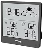 techno line WS9138 moderne, kleine Wetterstattion mit Wettervorhersage und...