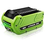 40V 6000mAh ErsatzAkku für GreenWorks 40V Akku Li-ion G-MAX Langlebige...