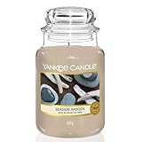 Yankee Candle Duftkerze im Glas (groß) | Seaside Woods | Brenndauer bis zu 150...