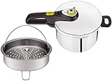 Tefal P2530738 Secure 5 Neo Schnellkochtopf 22 cm, 6 L, inklusive Korbeinsatz,...