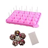 Cake Pop Form,20 Hohlräume Silikon Cake Pops Form Kuchen Lolli Backform Cake...