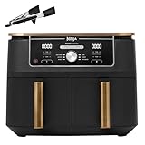 Ninja Foodi MAX Dual Zone Heißluftfritteuse, 9,5L Airfryer, 2 Fächer, mit...