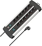 Brennenstuhl Premium-Alu-Line Steckdosenleiste 12-Fach/Mehrfachsteckdose aus...