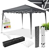 Juskys Faltpavillon Vivara 3x3 m - Pop-up Pavillon höhenverstellbar, UV50+ &...