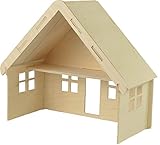 Pebaro 880/1 Holzbausatz Puppenhaus klein, 3D Puzzle, Modellbausatz, Basteln mit...