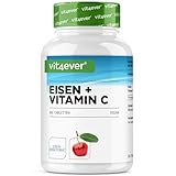 Eisen - 365 Tabletten mit 40 mg reinem Eisen + natürlichem Vitamin C -...