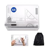 hocadon Zeichenplatte A4 Zeichenbrett Multifunktionaler Zeichenbretttisch mit...