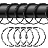 40 Stück gardinenringe zum öffnen, Rundringe Vorhang Clips, 50mm...