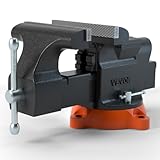 VEVOR 15,2cm Schraubstock 360° Drehbar Sphäroguss Werkbankschraubstock 7,3x8cm...