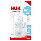 NUK First Choice+ Anti-Colic-Trinksauger Silikon | kiefergerechte NUK Form |...