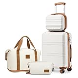 KONO Reisekoffer Set Gepäcksets 4 Teilig Kofferset, 55cm Handgepäck mit...