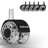 COSYLAND Bürostuhl Rollen 11mm x 22 mm - 5er Set Rollen für Bürostühle -...