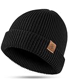 CAOZITOU Mütze Herren Damen Winter, Merino Warme Wintermütze Thermo Beanie...