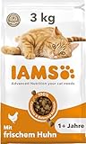 IAMS Katzenfutter trocken mit Huhn - Trockenfutter für Katzen im Alter von 1-6...