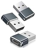 Basesailor USB C Buchse zu USB Stecker Adapter 3 Pack,Typ A Netzteil Ladegerät...