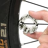 Goabroa Speichenschlüssel, Harter Stahl, 8-Wege-Fahrrad-Felgen-Würstenwerkzeug...