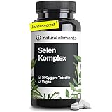 natural elements Selen Komplex – 365 Tabletten mit je 200µg – Komplex aus...