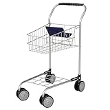 Bayer Design 75001AA Einkaufswagen Supermarkt Kinder, Silber, aus Metall,...