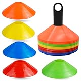 ATHLEJOY 25x Slalom Hütchen - Fussball Markierungshütchen - Fußballzubehör -...