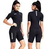 ZCCO Damen Shorty Neoprenanzuge 3 mm Neopren Herren Frontreißverschluss...