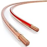 deleyCON 10m Lautsprecherkabel 2x 2,5 mm² - reines Kupfer - OFC Speaker Cable...