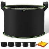 Vinitoy 5X 60L Pflanzsäcke mit Pflanzmatte, AtmungsaktivBeutel Pflanzsack mit...