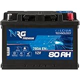 NRG Premium Autobatterie 12V 80Ah 780A/EN Batterie ersetzt 70AH 72AH 74AH 75AH...