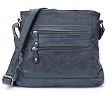 irisaa Schultertasche Damen Handtasche, Medium Umhängetasche praktische...