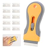 Mynoozi Ceranfeld Kratzer mit 10 Ersatzklingen, Glasschaber für Induktionsherd,...