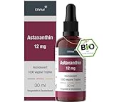 Bio Astaxanthin Tropfen,12 mg Astaxanthin pro Tagesdosis, Hochdosiert & Vegan -...