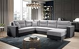 Generisch Sofa Couch Garnitur Sofagarnitur Captain U mit Schlaffunktion...