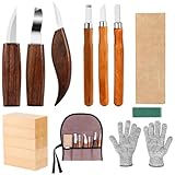 TNEDFOD 20 Teiliges Holz Schnitzwerkzeug Set, Werkzeuge für die...