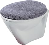 Erwin Müller WC-Deckelbezug Athen grau Größe 47x50 cm - weich und flauschig,...
