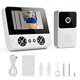 Drahtlose Video Türklingel mit Kamera Outdoor - IP65 Wasserdicht 1080P HD - 4,3...